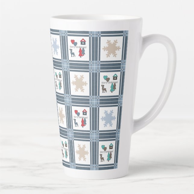 Taza De Café Latte Navidad, año nuevo, ciervo (Derecha)