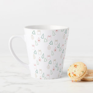 Taza De Café Latte Navidad Chic