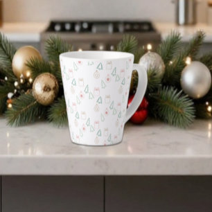 Taza De Café Latte Navidad Chic