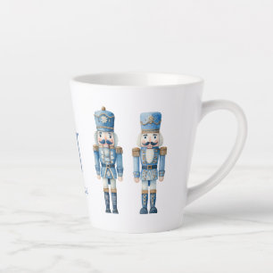 Taza De Café Latte Navidad del Cascanueces Azul