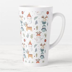 Taza De Café Latte Navidad Escandinava Nórdica Vacaciones de Invierno