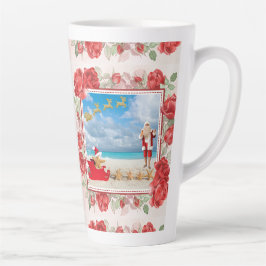 Taza De Café Latte Navidad Peluda y Brillante