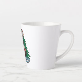 Taza De Café Latte Navidad sintiéndose Alegre Santa