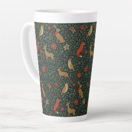 Taza De Café Latte Navidad Victoriana Animal y Botánico