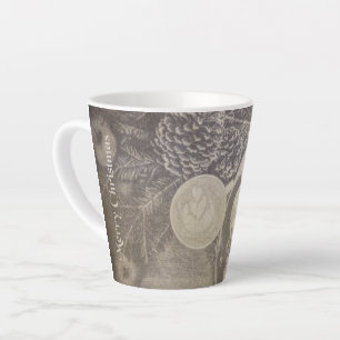 Taza De Café Latte Navidad Vintage Café y Galletas