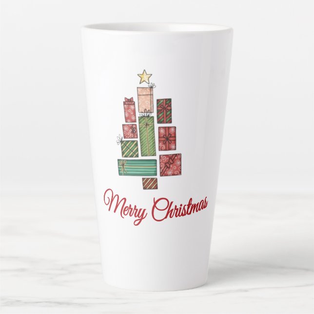 Taza De Café Latte Navidades acogedores Coffee Mug | Regalo festivo (Anverso)