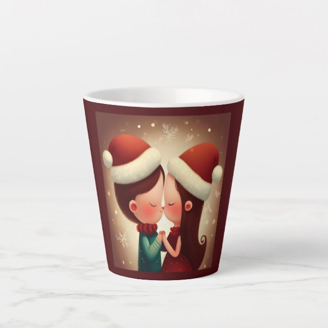 Taza De Café Latte Navidades Amor 2 (Anverso)