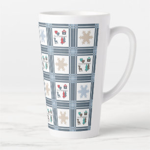 Taza De Café Latte Navidades, año nuevo, ciervo