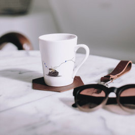 Taza De Café Latte Navidades Blancos Personalizados cantos únicos