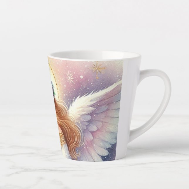 Taza De Café Latte Navidades celestiales Angel Mug (Derecha)