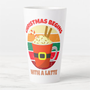 TAZA DE CAFÉ LATTE NAVIDADES COMIENZAN CON UN LATTE