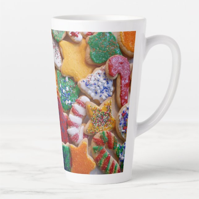 Taza De Café Latte Navidades Cookies En Coloridas Vacaciones (Derecha)