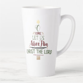 Taza De Café Latte Navidades cristianos rusos carol tipografía