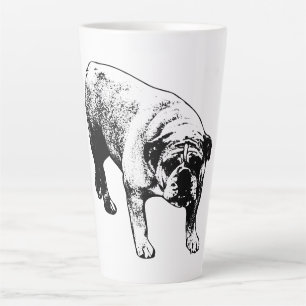 Taza De Café Latte Navidades de bulldog