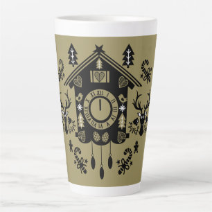 Taza De Café Latte Navidades de Cuckoo Clock de Alemania