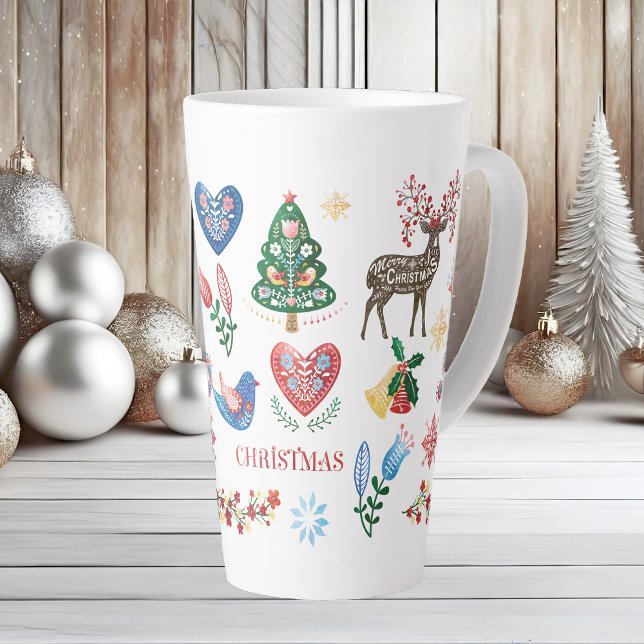 Taza De Café Latte Navidades de estilo escandinavo nórdico (Subido por el creador)