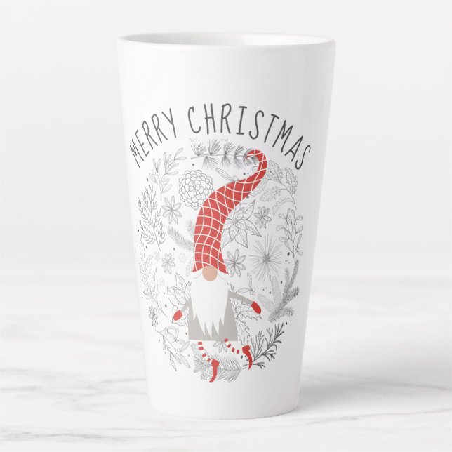 Taza De Café Latte Navidades de Gnome (Anverso)