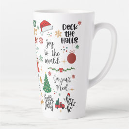 Taza De Café Latte Navidades de Holiday Sayings & Festimes Graphics