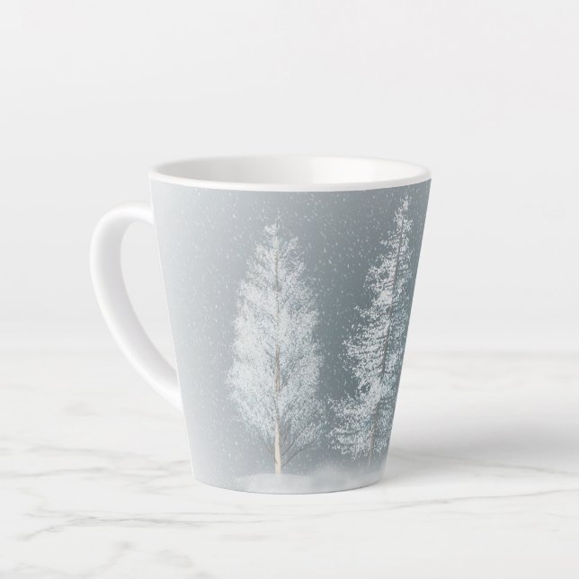 Taza De Café Latte navidades de invierno Latte Mug (Ángulo izquierdo)