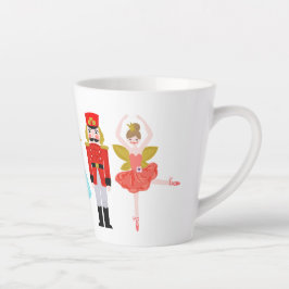 Taza De Café Latte Navidades de los personajes de ballet de cazabotas
