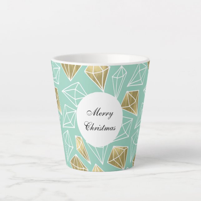 Taza De Café Latte Navidades de Mont Gold Diamonds (Anverso)