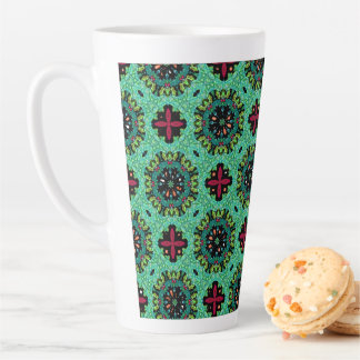 Taza De Café Latte Navidades de Ornate Scribbles