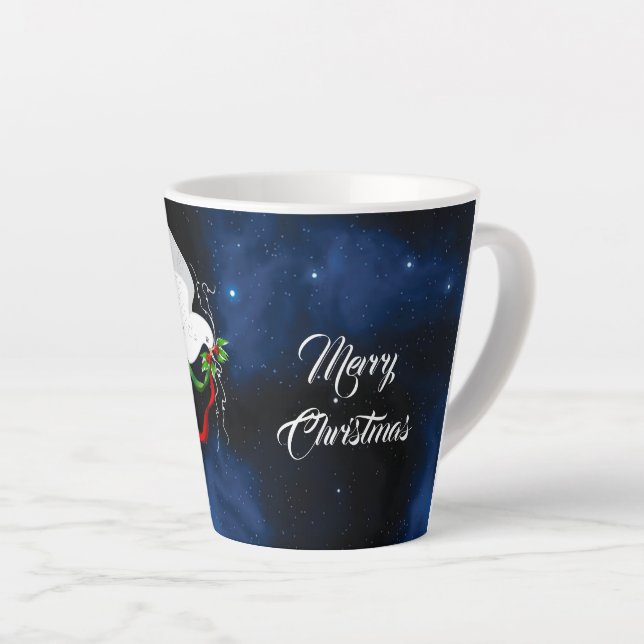 Taza De Café Latte Navidades de palomas blancas Pequeña latte (Ángulo derecho)