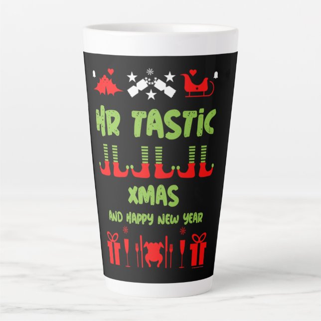 Taza De Café Latte NAVIDADES de Recursos Humanos Regalos Café (Anverso)