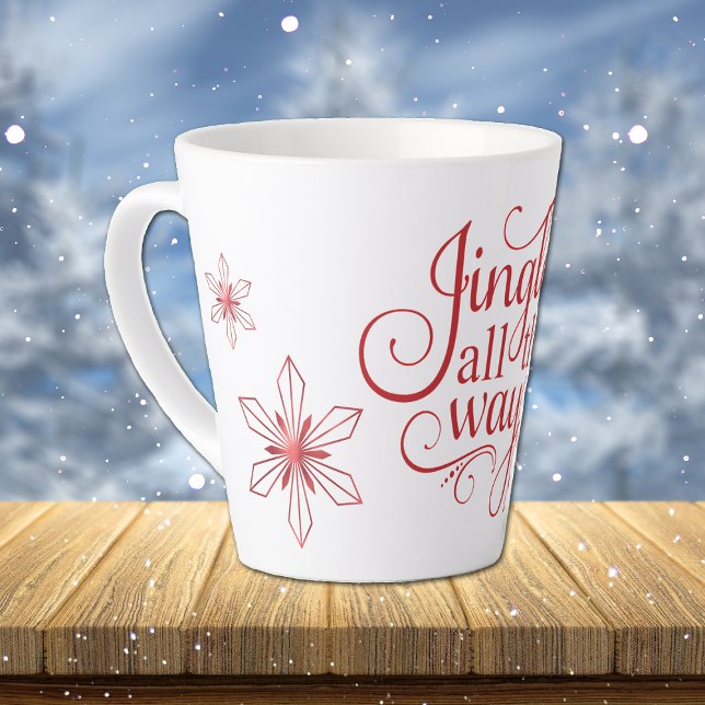 Taza De Café Latte Navidades de Red Jingle All Way (Subido por el creador)