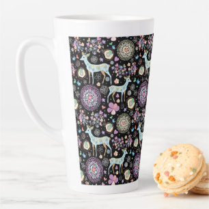 Taza De Café Latte Navidades de Reindeer Paterna