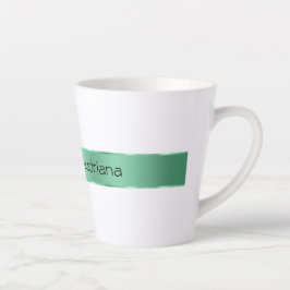Taza De Café Latte Navidades de Sage Green Ribbon Bow