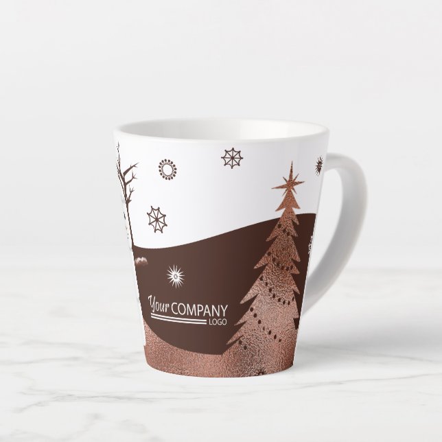 Taza De Café Latte Navidades del marshmallow del logo Coffee Mug (Ángulo derecho)