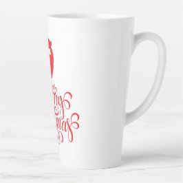 Taza De Café Latte Navidades diseñan barba Santa