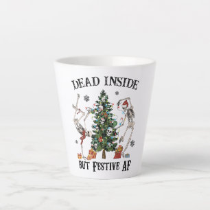 Taza De Café Latte Navidades divertidos esqueleto - Muertos dentro pe