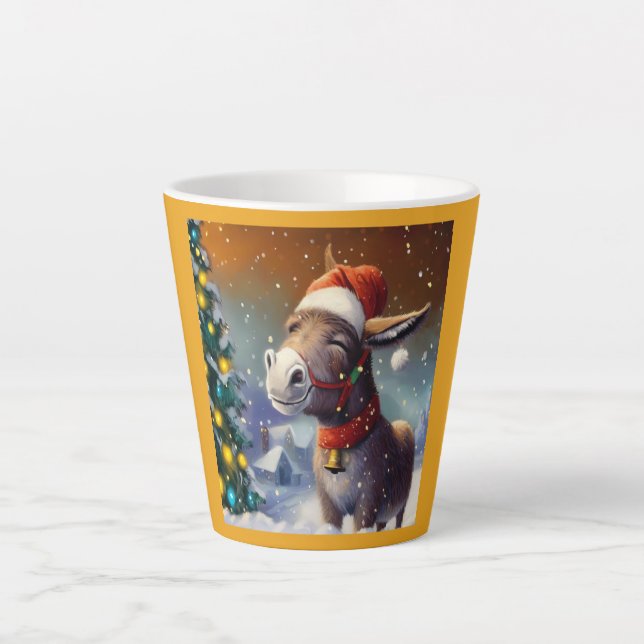 Taza De Café Latte Navidades Donkey 1 (Anverso)