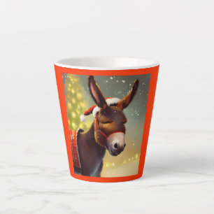 Taza De Café Latte Navidades Donkey 4