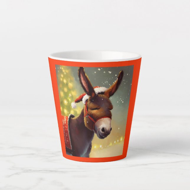 Taza De Café Latte Navidades Donkey 4 (Anverso)