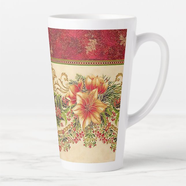 Taza De Café Latte ¡Navidades elegantes Latte Mug! (Derecha)