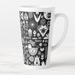 Taza De Café Latte Navidades escandinavos nórdicos