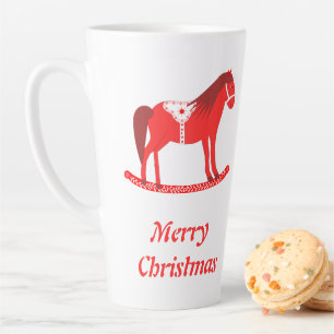 Taza De Café Latte Navidades escandinavos Personalizado de caballos r