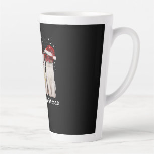Taza De Café Latte Navidades felices Gato lindo con Santa Claus