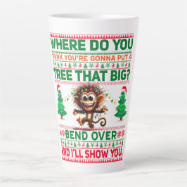 Taza De Café Latte Navidades Feliz Navidad Por Un Mono Regalo