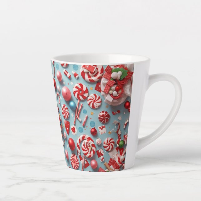 Taza De Café Latte Navidades festivos Candy Café (Derecha)