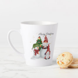 Taza De Café Latte Navidades festivos gnomes Holiday Latte Mug