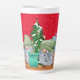 Taza De Café Latte navidades festivos Holiday gnome Latte Mug