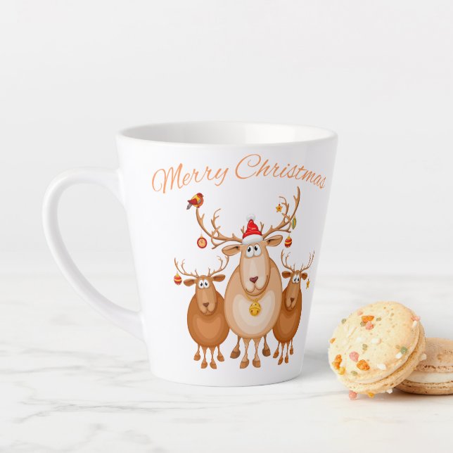 Taza De Café Latte Navidades festivos - Reindeer-Mug (In situ)