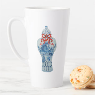 Taza De Café Latte Navidades Ginger Jar Coffee Mug