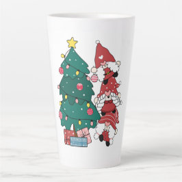 Taza De Café Latte Navidades Gnomes Latte Mug