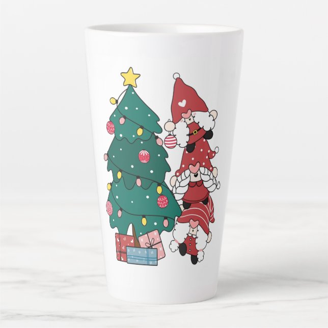 Taza De Café Latte Navidades Gnomes Latte Mug (Anverso)