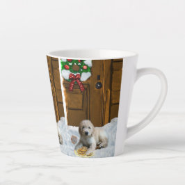 Taza De Café Latte Navidades Goldendoodle
